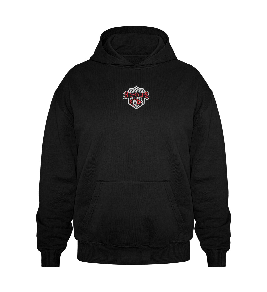 Big Ball'$ Society White/ Red Dry Hoodie mit Stick