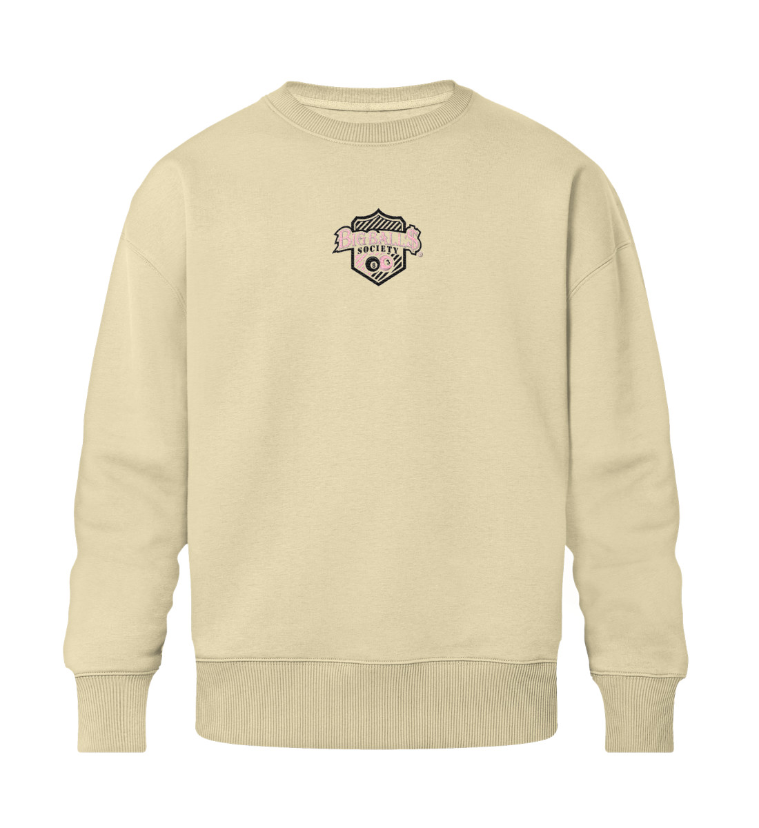 Big Ball'$ Society White/ Pink Relaxed Sweatshirt mit Stick