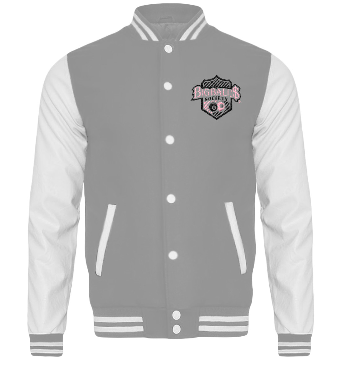 Big Ball'$ Society Black/ Pink Collegejacke Stick