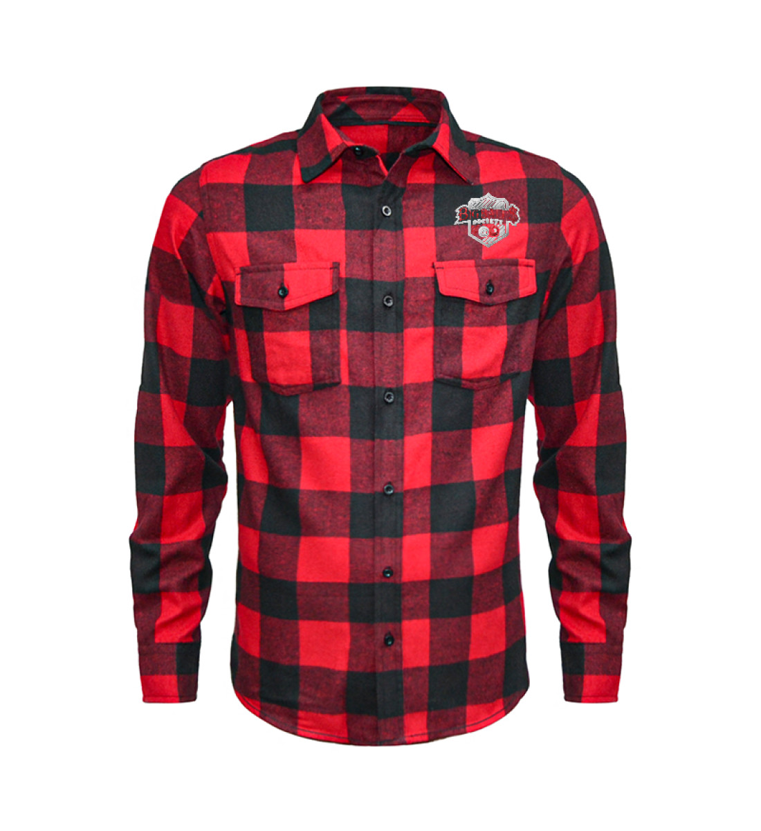 Big Ball'$ Society Red/ White Flanellhemd 