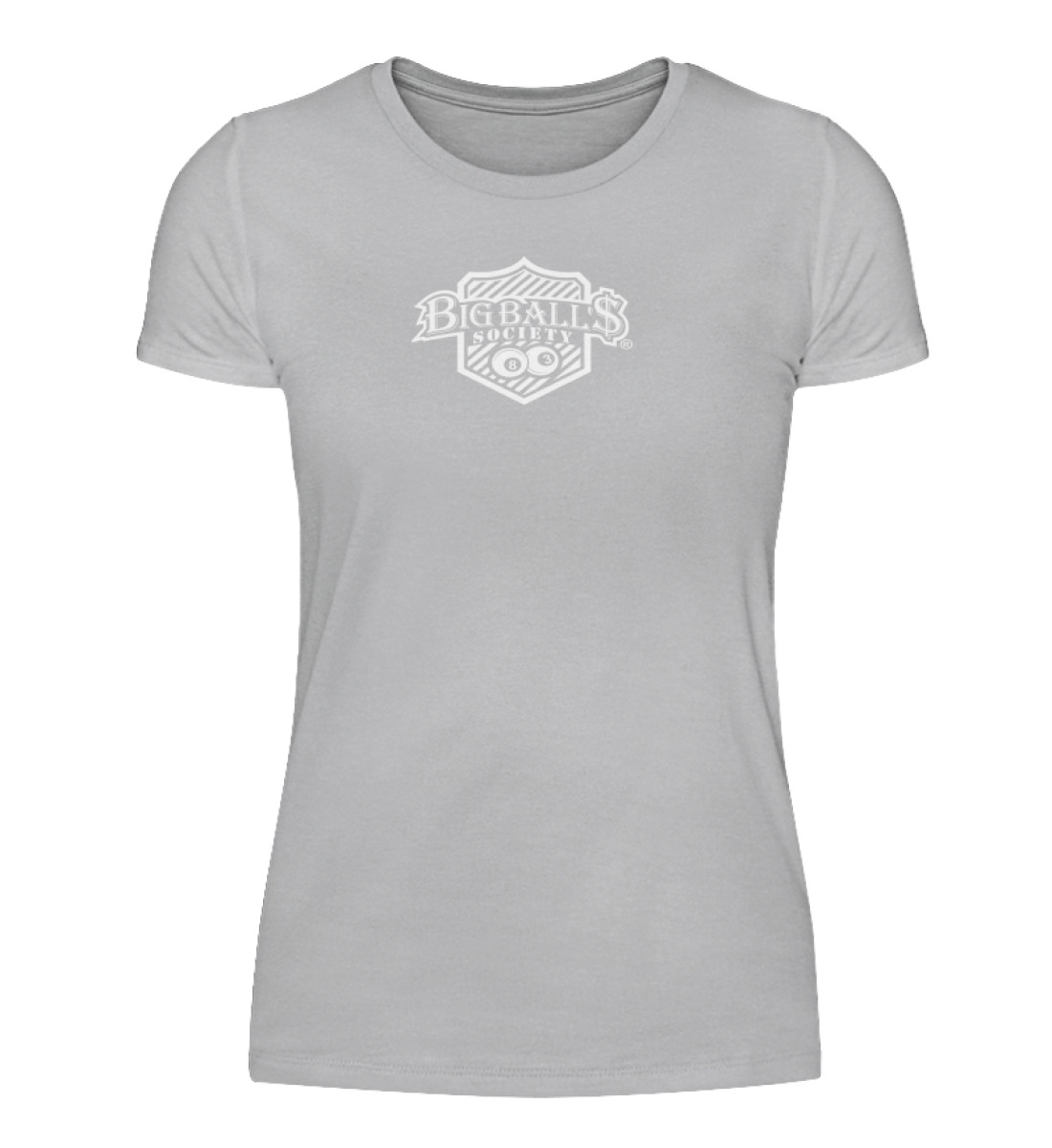 Big Ball'$ Society White Damen T-Shirt