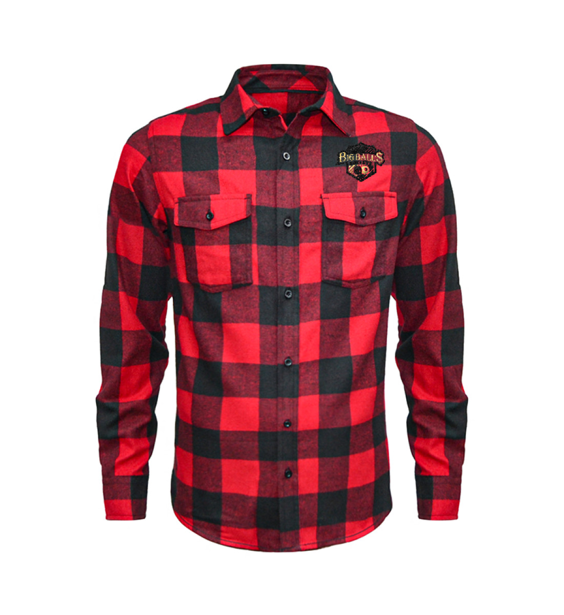 Big Ball'$ Society Black/ Gold Unisex Flanellhemd mit Stick
