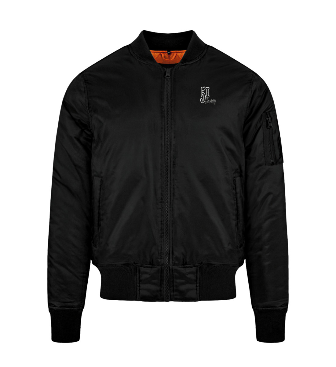 51$ociety Black Unisex Bomber Jacket 