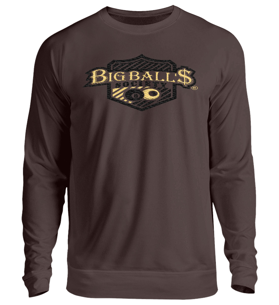 Big Ball'$ Society Black/ Gold Unisex Sweatshirt mit Stick