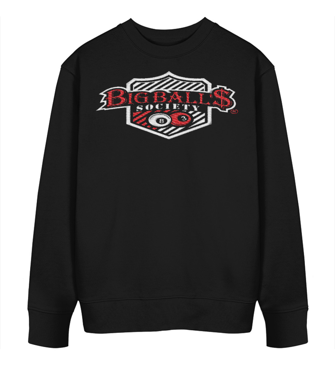 Big Ball'$ Society White/ Red Changer Sweatshirt mit Stick