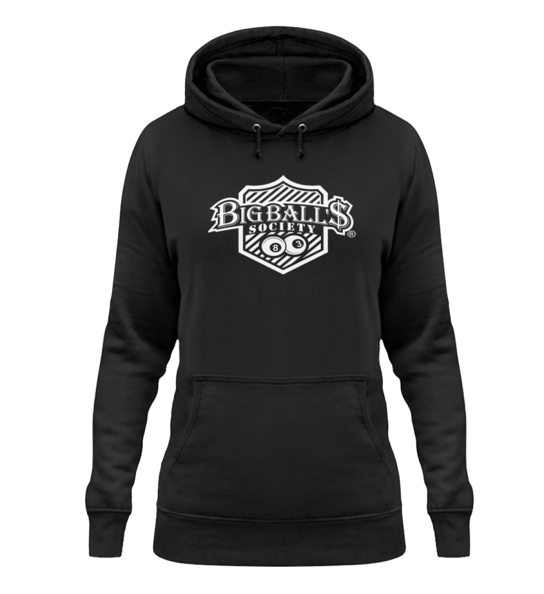 Big Ball'$ Society White Damen Hoodie