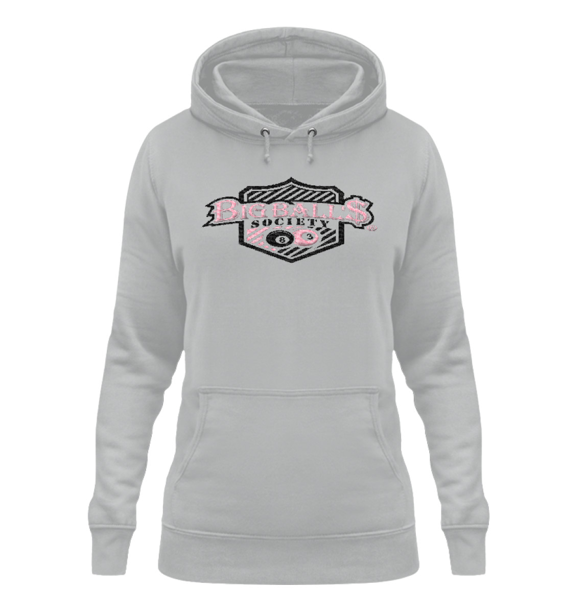 Big Ball'$ Society Black/ Pink Damen Hoodie mit Stick